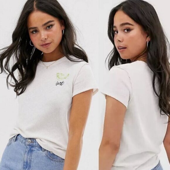 NWT Free People Fruit Medley Tee Blush Pink Tart Size Large T-Shirt New Boho L - Picture 1 of 5